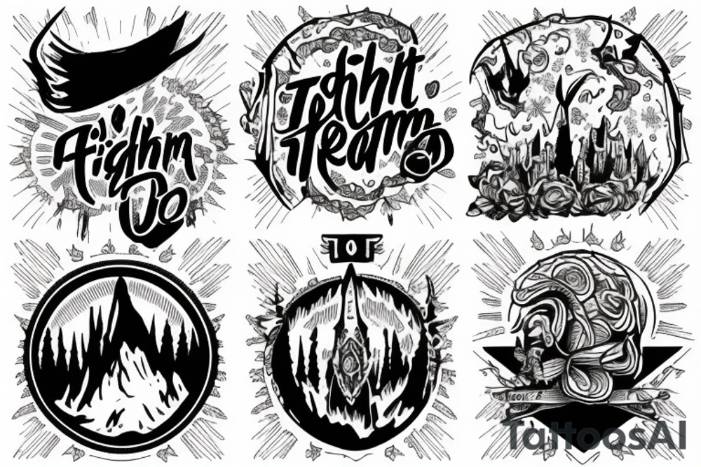 Fight on top of Mountain of dreams tattoo idea