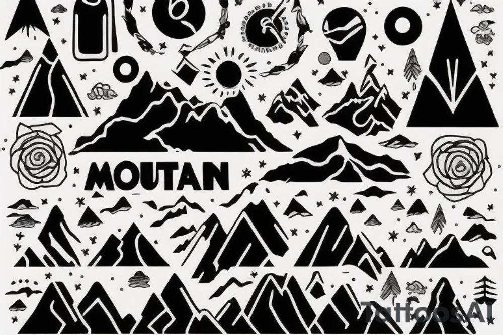 Mountain made of dreams tattoo idea