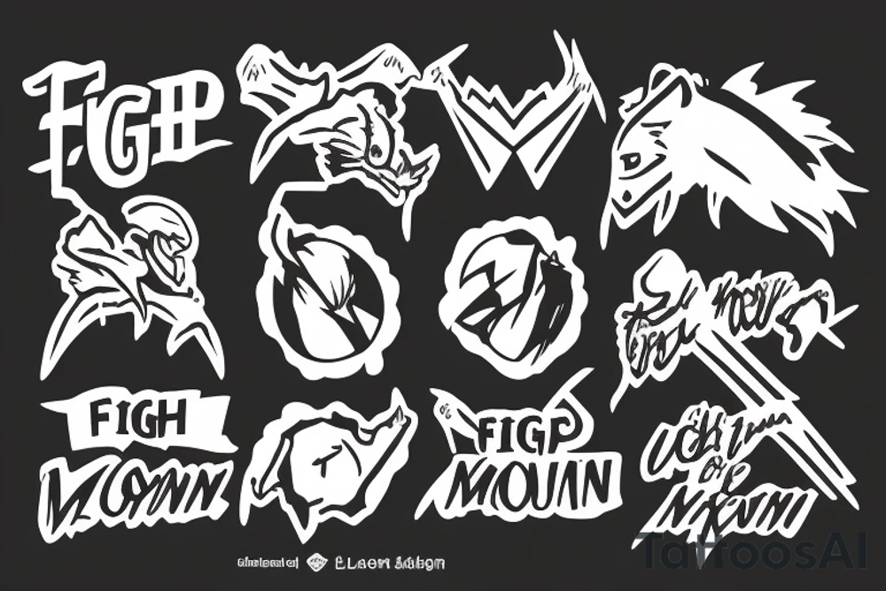 Fight on top of the mountain tattoo idea