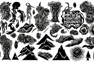 Fight on top of the mountain tattoo idea