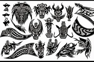 Fight on top of the mountain tattoo idea