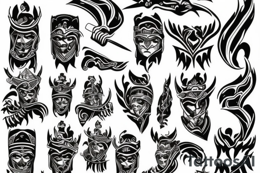 Fight on top of the mountain tattoo idea