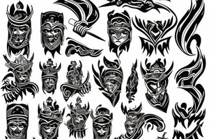 Fight on top of the mountain tattoo idea