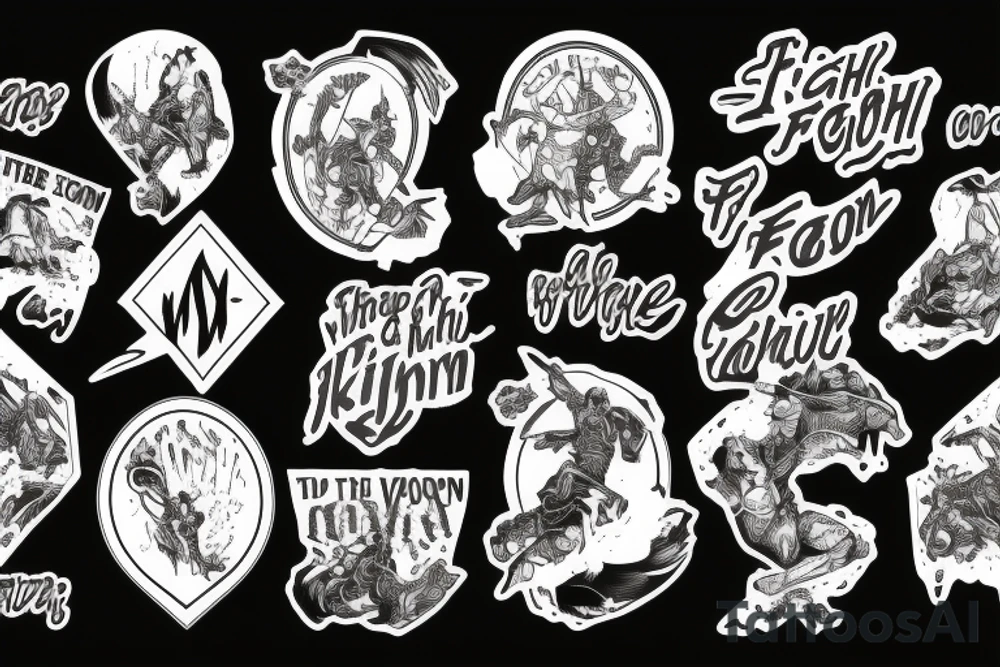 Fight on top of the mountain tattoo idea