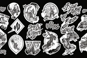 Fight on top of the mountain tattoo idea