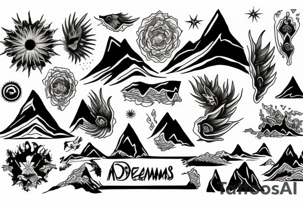mountain of dreams tattoo idea