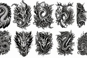 Dragon Intricate Regal Thorns Beautiful Vivid Rough Elaborate Stoic Badass tattoo idea