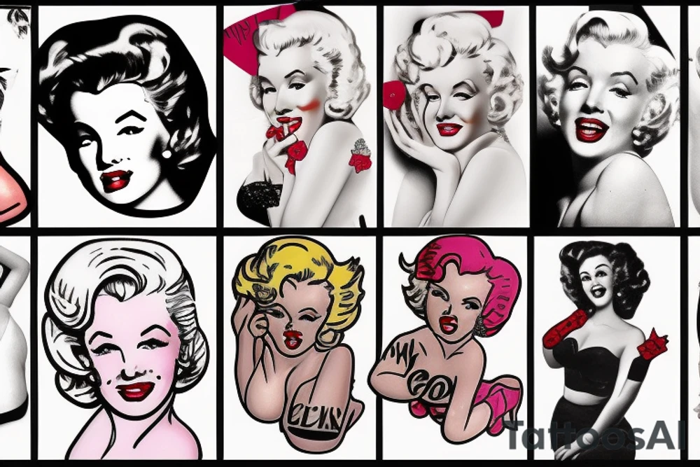 Marylin monroe pin-up girl tattoo idea