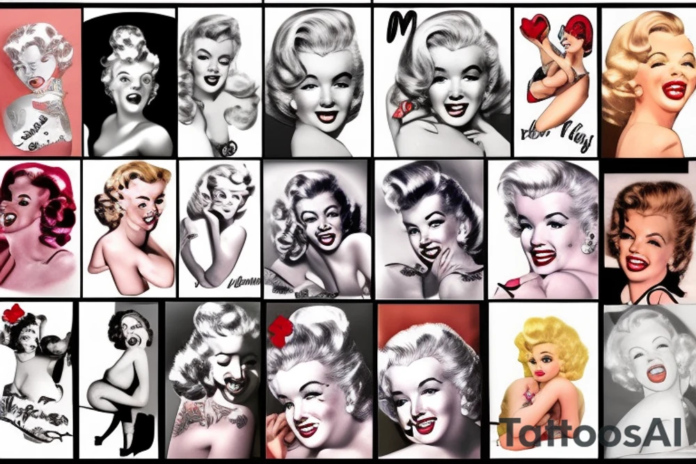Marylin monroe pin-up girl tattoo idea
