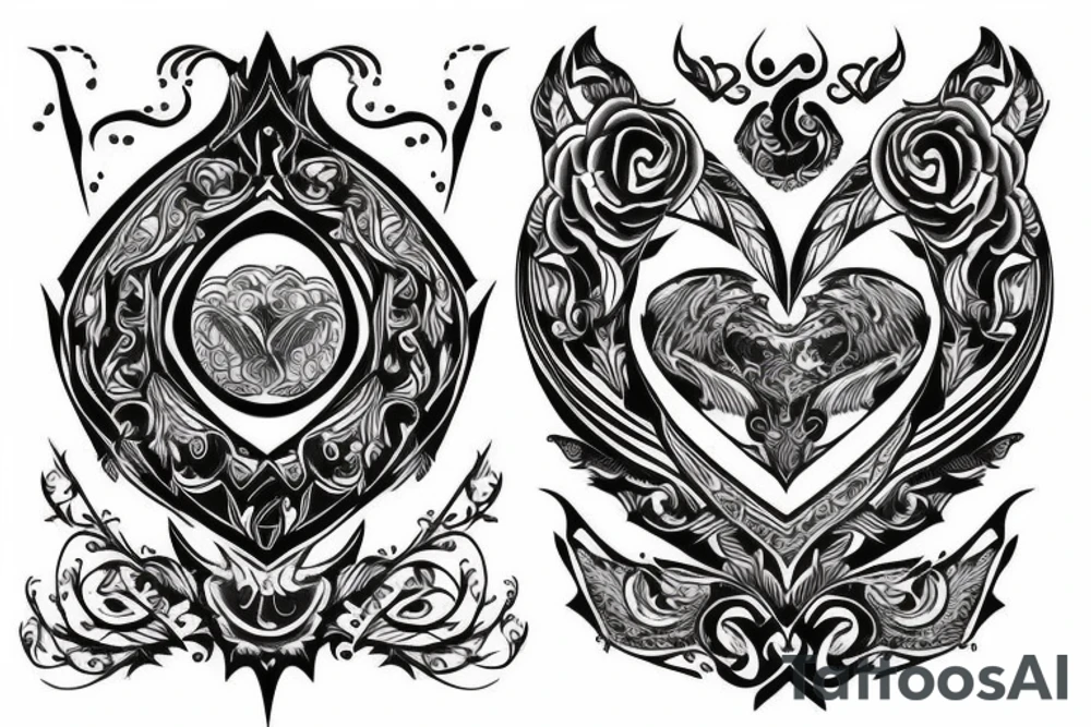 Full chest tattoo tattoo idea