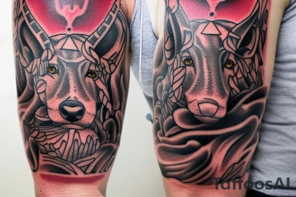 Create a unique sleeve tattoo design that reflects my diverse interests and experiences. Incorporate elements of my Spanish heritage and South African residence, along with my love for mountains and ocean animals from scuba diving. Include symbols of travel and meeting new people, as well as the importance of trust and loyalty in my relationships. The tattoo should also represent my personal growth and commitment to being a better person, despite past hurts and mistakes tattoo idea