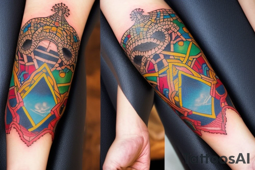 Create a unique sleeve tattoo design that reflects my diverse interests and experiences. Incorporate elements of my Spanish heritage and South African residence, along with my love for mountains and ocean animals from scuba diving. Include symbols of travel and meeting new people, as well as the importance of trust and loyalty in my relationships. The tattoo should also represent my personal growth and commitment to being a better person, despite past hurts and mistakes tattoo idea