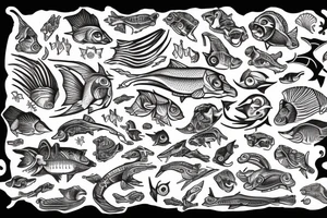 sign of Pisces and these numbers hide inside of it in a row 1958- 1968 - 1992- 1997- 2002 tattoo idea