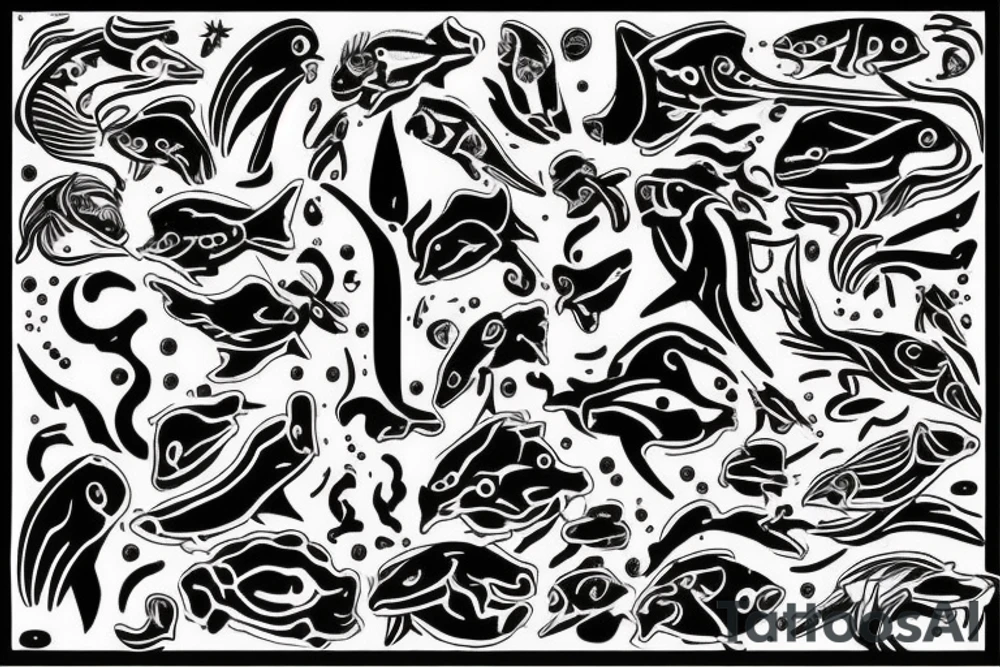 sign of Pisces and these numbers hide inside of it in a row 1958- 1968 - 1992- 1997- 2002 tattoo idea
