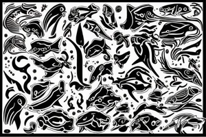 sign of Pisces and these numbers hide inside of it in a row 1958- 1968 - 1992- 1997- 2002 tattoo idea