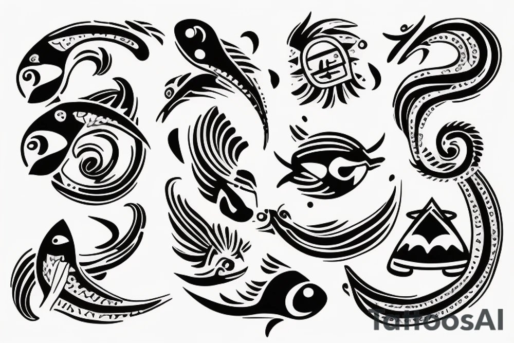 sign of Pisces and these numbers hide inside of it in a row 1958- 1968 - 1992- 1997- 2002 tattoo idea