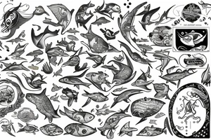 sign of Pisces   1958- 1968 - 1992- 1997- 2002 tattoo idea