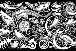 sign of Pisces   1958- 1968 - 1992- 1997- 2002 tattoo idea