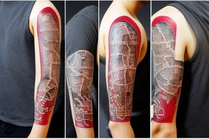 Iran map tattoo idea