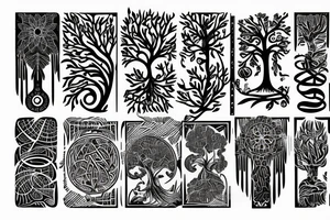 Tree of life half organic half electronic tattoo idea