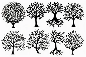 Tree of life line art simple tattoo idea