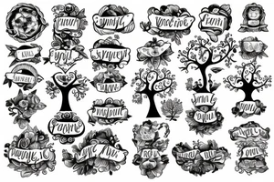 family tree tattoo idea