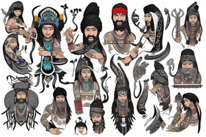Bakhtiyari tribe in Iran tattoo idea
