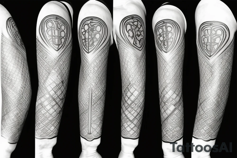 three sixes that are connected from bottom tattoo idea