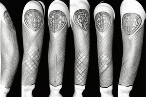 three sixes that are connected from bottom tattoo idea