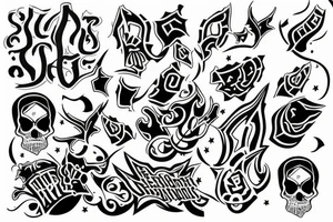 three sixes that are connected from bottom tattoo idea