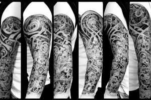 three small six the number that are connected from bottom tattoo idea