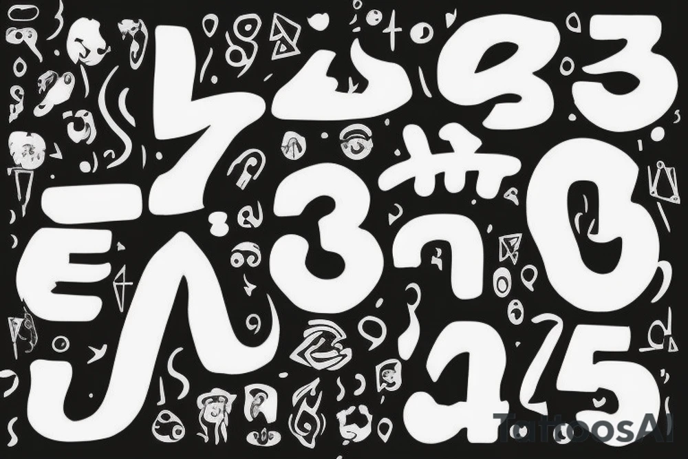 three small six the number that are connected from bottom tattoo idea three small six the number that are connected from bottom tattoo idea