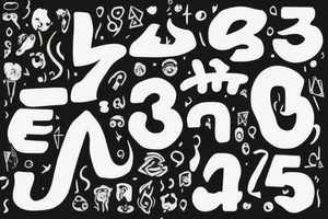 three small six the number that are connected from bottom tattoo idea