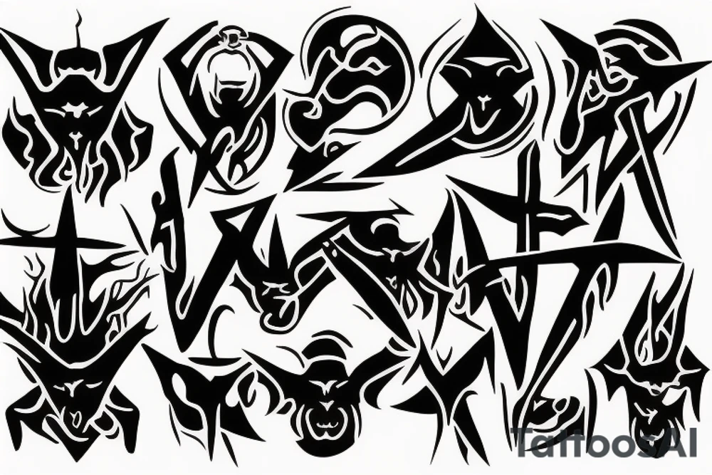 anti christ sign tattoo idea
