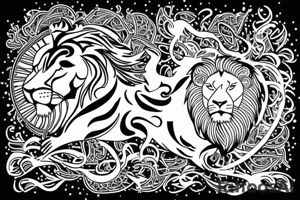 the lion from Iranian Flag tattoo idea