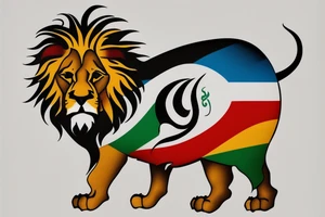 the lion from Iranian Flag tattoo idea