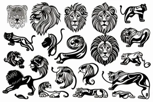 the lion from Iranian Flag tattoo idea