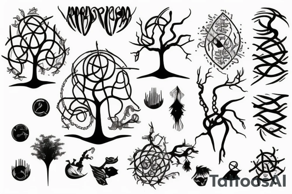 Yggdrasil simple tattoo idea