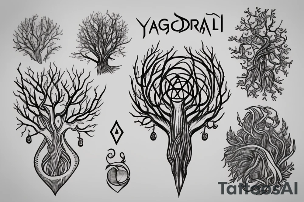 Yggdrasil simple tattoo idea