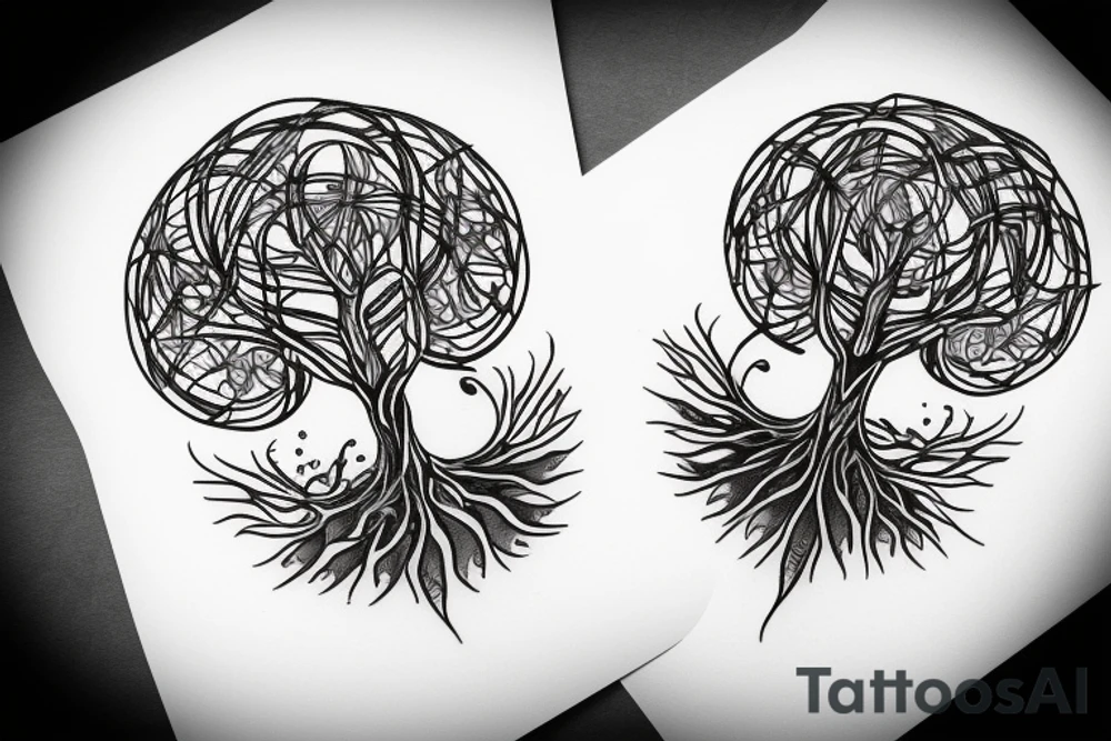 Yggdrasil simple tattoo idea