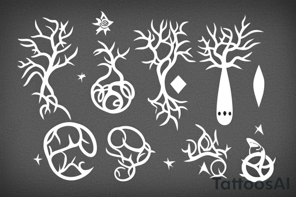 Yggdrasil simple tattoo idea