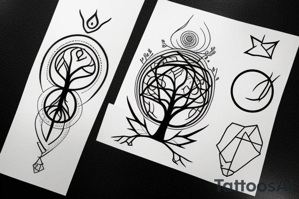 Yggdrasil simple tattoo idea