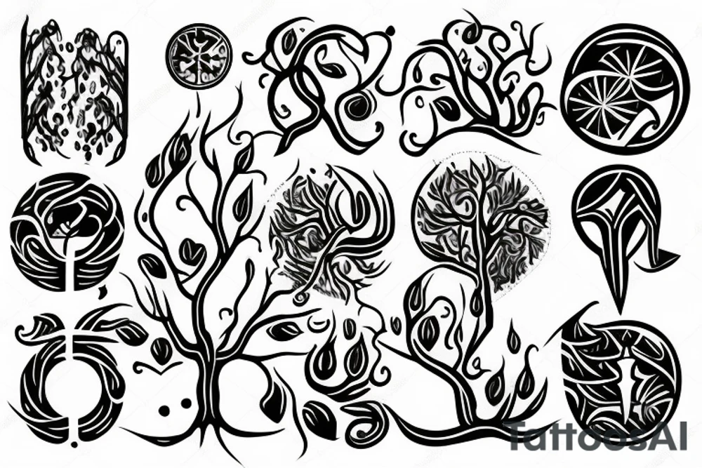 Yggdrasil simple tattoo idea