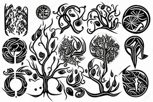 Yggdrasil simple tattoo idea