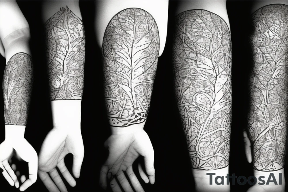 Yggdrasil simple electric tattoo idea