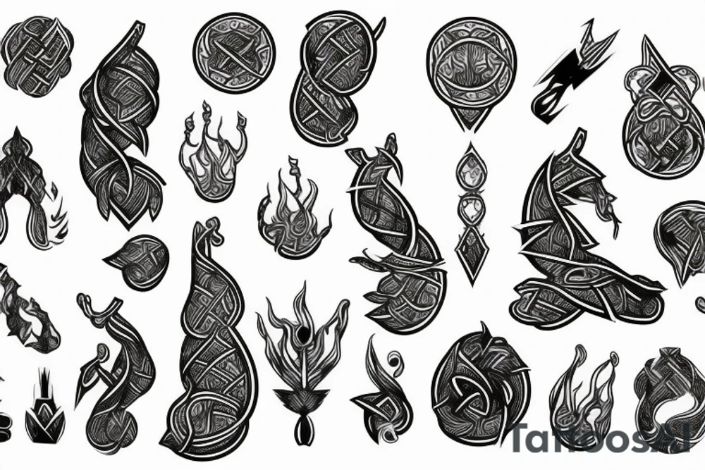 Yggdrasil simple electric tattoo idea