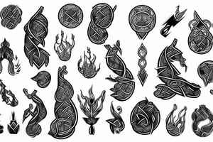 Yggdrasil simple electric tattoo idea