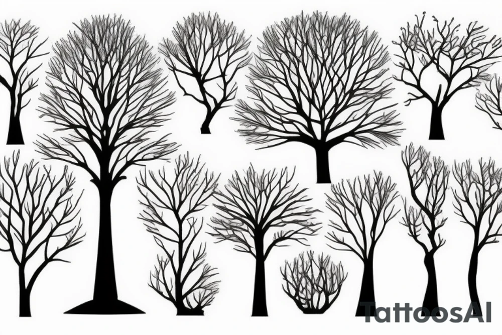 Digital tree tattoo idea