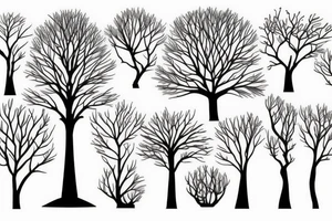 Digital tree tattoo idea
