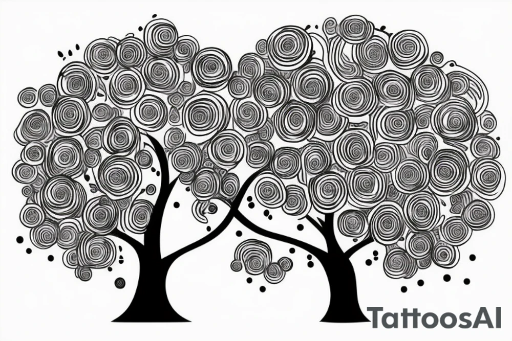 Digital tree tattoo idea